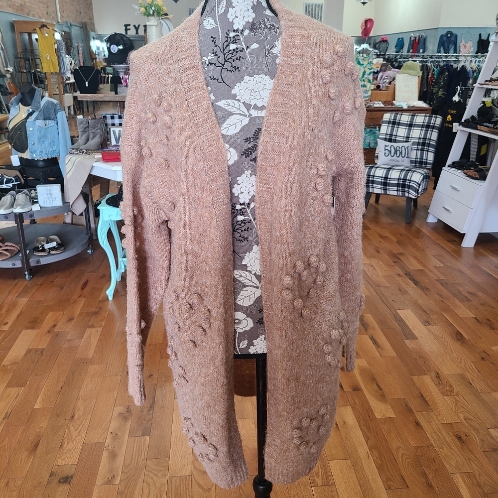 Doe & Rae Open Front Cardigan Sweater Size Large